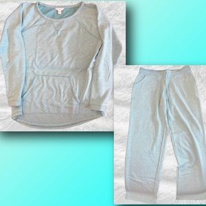 NWOT Charter Club Intimates sweatsuit, size Medium, heathered teal